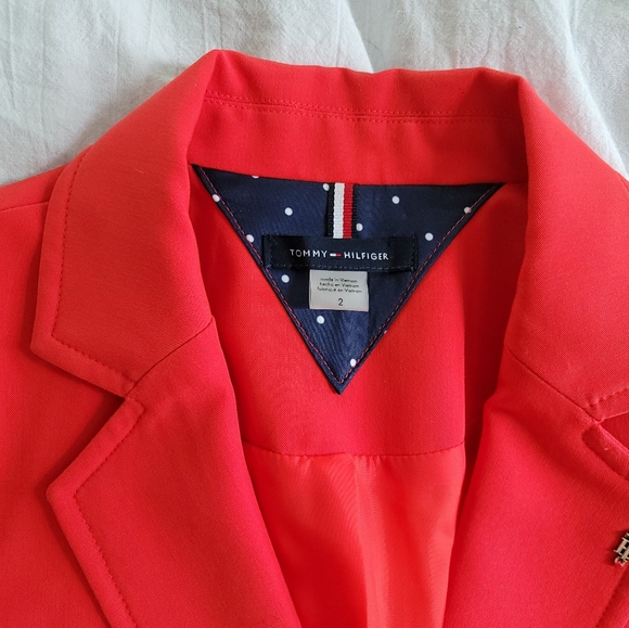 NWOT Tommy Hilfiger Red Blazer - Picture 4 of 10